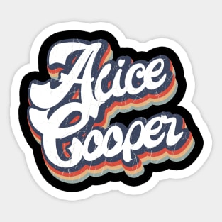 KakeanKerjoOffisial VintageColorAlice Cooper Sticker